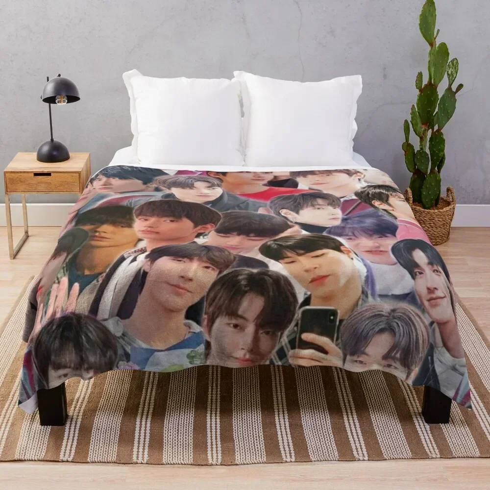 

Hwang In-yeop collage Throw Blanket Bed Decorative Throw bed plaid Blankets