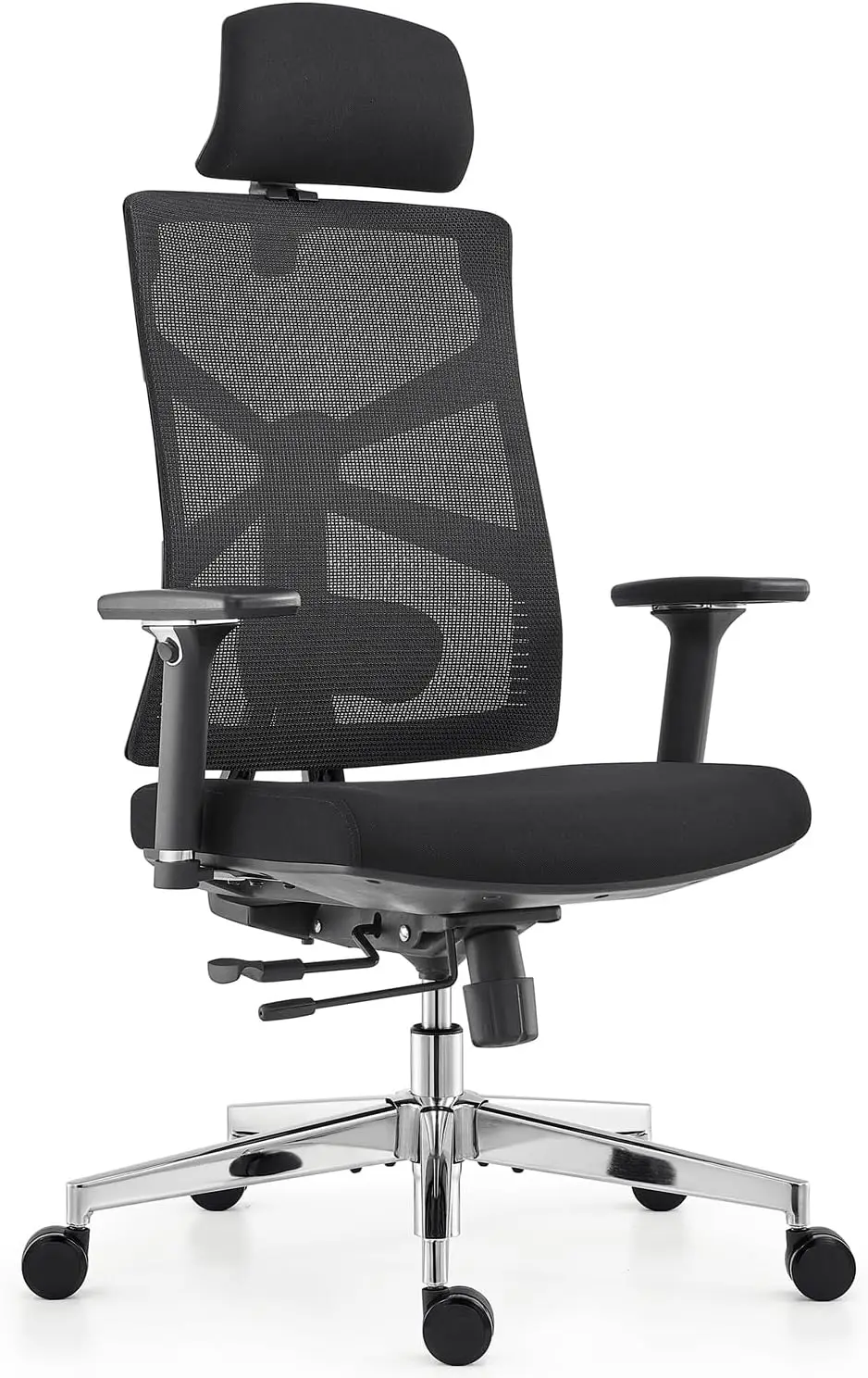 Cadeira ergonômica do escritório com encosto adaptativo, cadeira de mesa do computador encosto alto, braços 4D