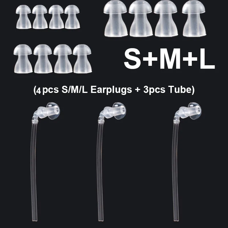 15Pcs Silicone Hearing Aid Earplug Ear Plugs Eartips Domes Sound Tube L M S Hearing Aids