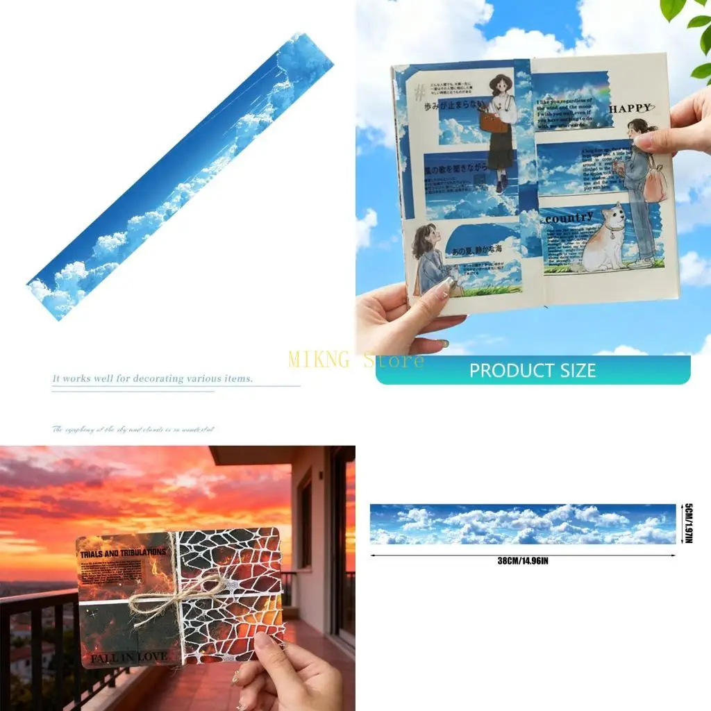 

Fashionable Styles Cloud Design Sticker Tape for Artistic Scrapbooking Journals best sale