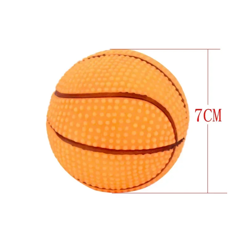 Pet Soundmaking Toy Dog Ball Enamel Soundmaking Small Basketball 6.5cm Dog Training Interactive Dog Toy Ball Pet Supplies