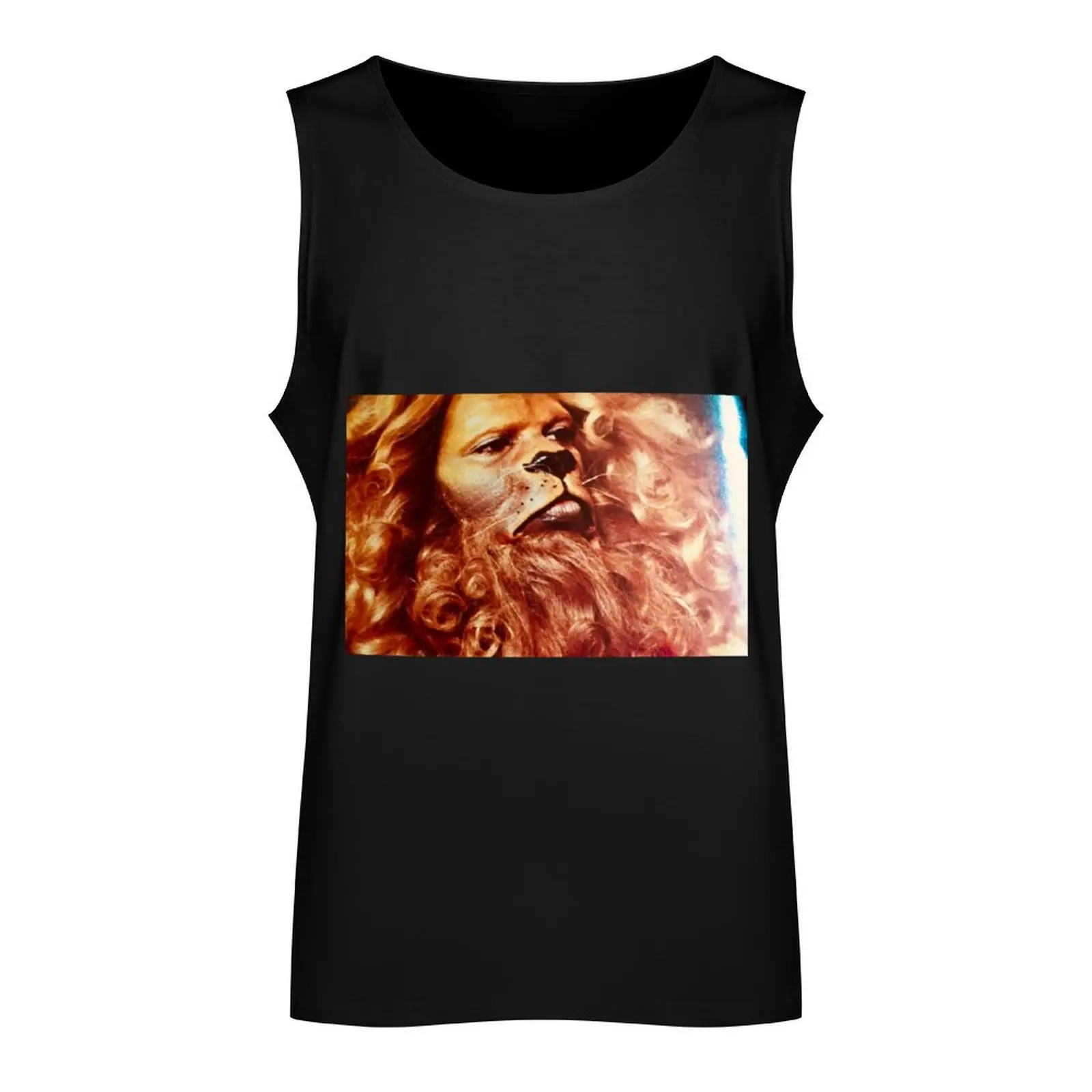 The Cowardly Lion on The Wiz Tank Top summer clothes Gym t-shirt man t shirt gym Men's gym articles