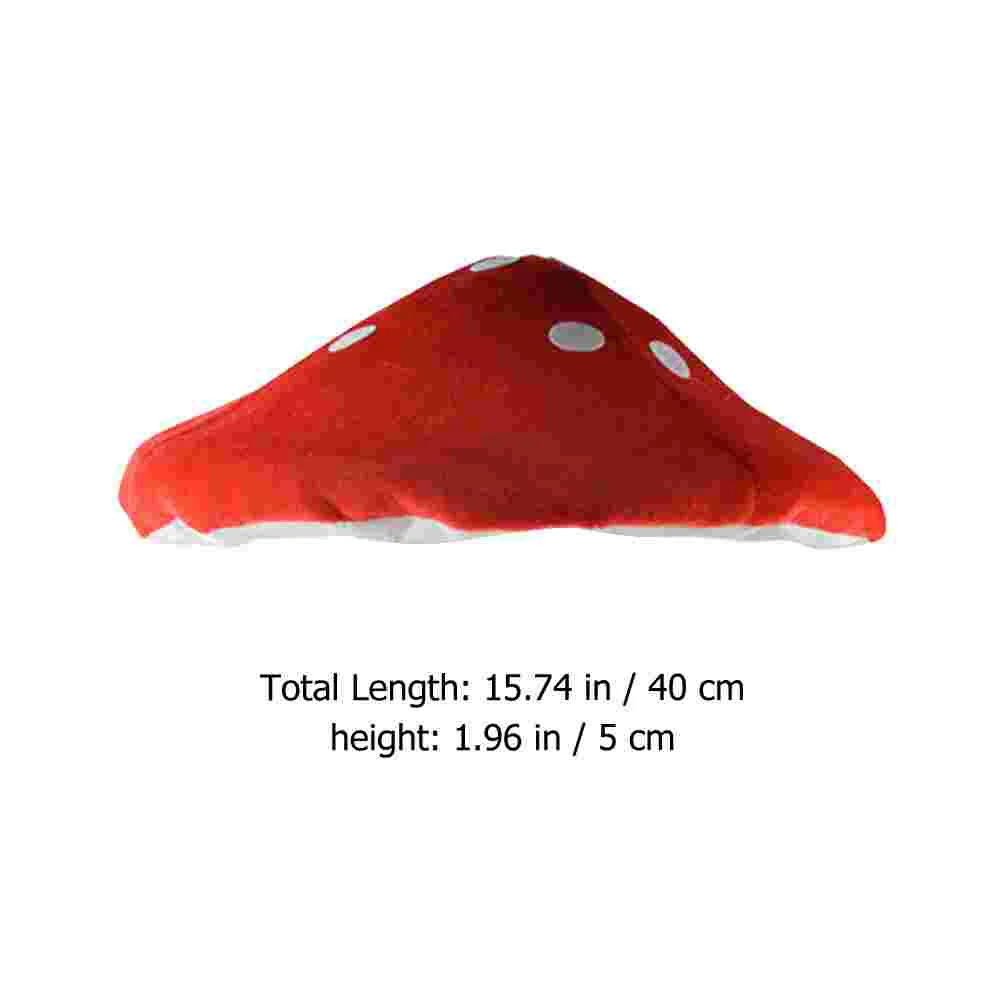 2 Pcs Mushroom Cap Costume Party Hats Accessory Funny Kids Premium Material Red Creative Decor