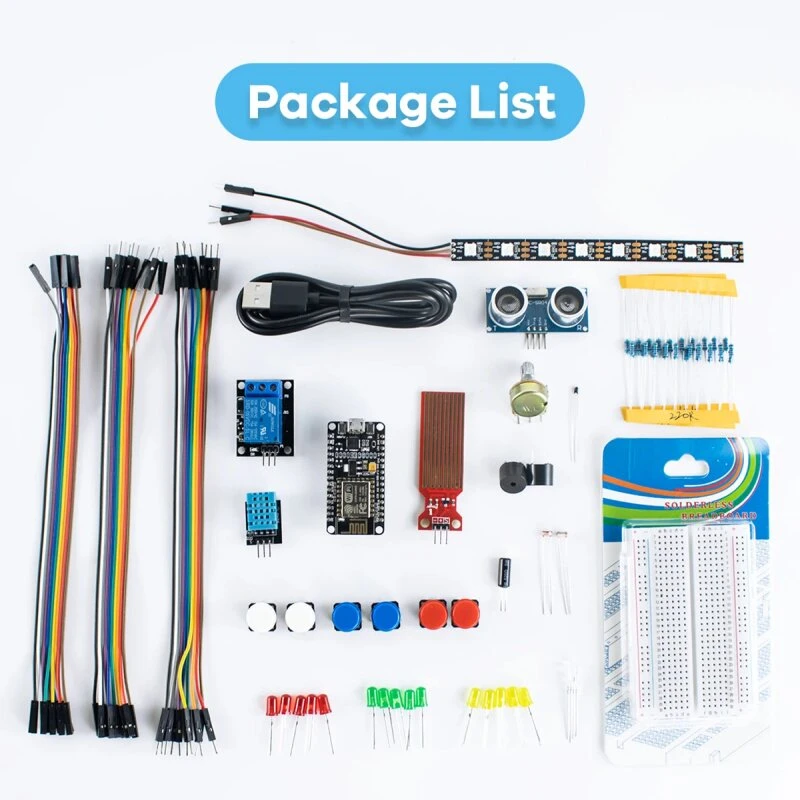 ESP8266 WiFi Development Board Starter Kit for Arduino UNO Breadboard Compatible with UNO IoT WiFi Sensors for Electronic Learns