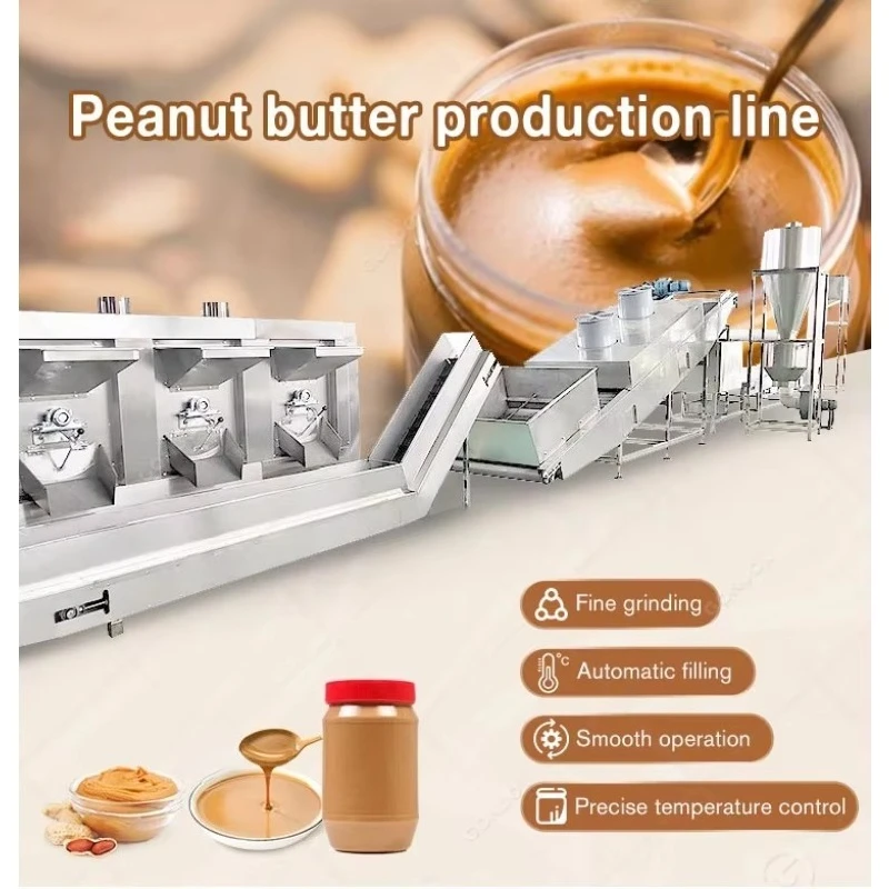 Small Scale Peanut Butter Production Line Commercial Grinder Colloid Mill Sesame Almond Paste Making Machine
