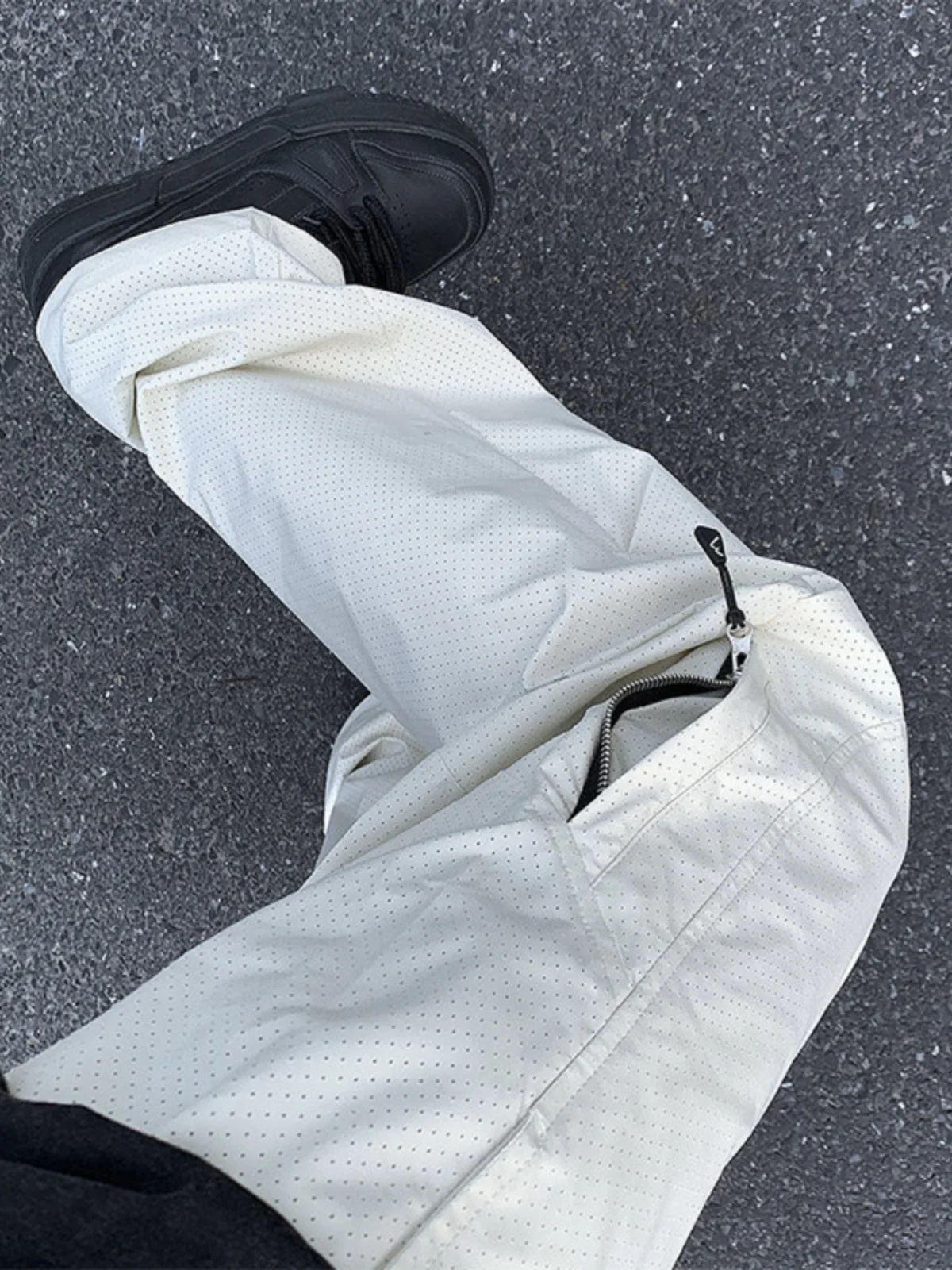 

Мужские летние тонкие брюки из ледяного шелка в американском уличном стиле, быстросохнущие, сетчатые, для работы