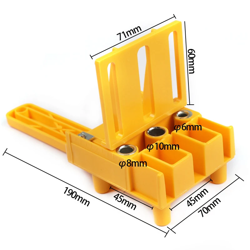 6 mm 8mm 10mm Drill Bit  Woodworking Dowel Handheld Drill Bits Guide Hole Saw Tool Set Carpentry Straight Hole Locator Clamp