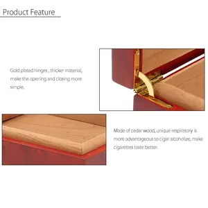 Tragbarer Holz mit Zigarrenschachtel mit Holz, Raucherzubehör, Higrometer -Hygrometer, feuchtigkeitsspendendes Gerät, 20 Zählung 8 Hauptverkaufszigarettenkästen - №1