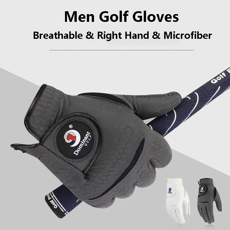 

1 Piece Men Breathable Right Hand Golf Gloves Male Microfiber Durable Athletic Gloves Sweat Absorption Golf Mittens Full Finger