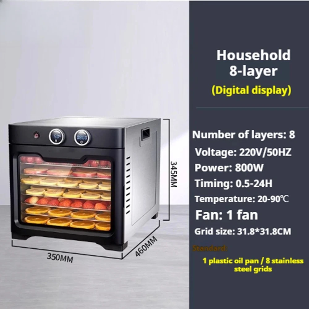 Manufacturer's special supply Use 8 Tray Small Dehydrated Fruit Machine for Pet Snacks/Dried Fish/Beef Jerky/Shrimp Food Dryer