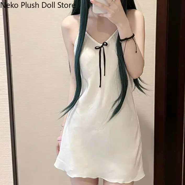 The Song of Saya Saya No Uta Summer Japanese Style Cute Daily White Straps Skirt Clothing  Anime Cosplay Halloween view 5