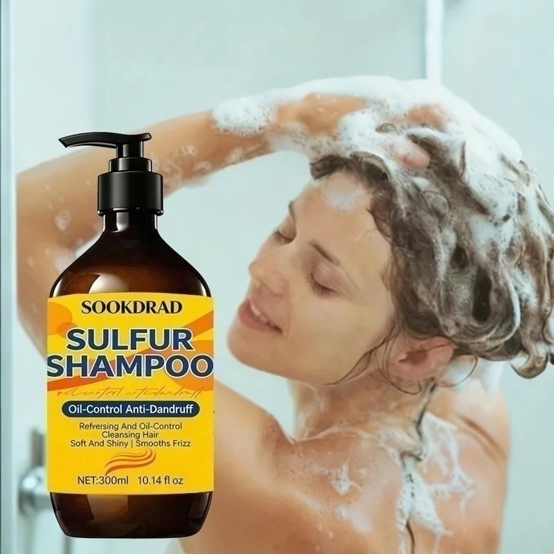 Sulfur Shampoo Deep Cleansing Refreshing Scalp Reduce Oil Build-up 300ml For Post-Workout