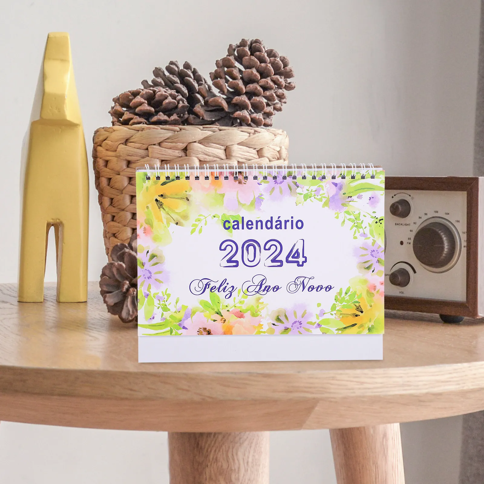 

Desk Calendar 2024 Simple Style Decorative Small Standing Tabletop Home Office Daily Planner Mini Calendar Ornament