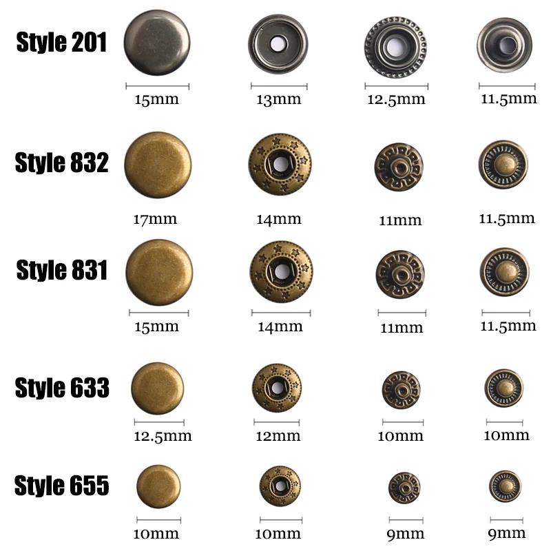 Metal/Plastic Snaps Button Buttons With Pressure Pliers Buttons For Clothing Bags Leather Crafts Sewing Accessories Dropshipping