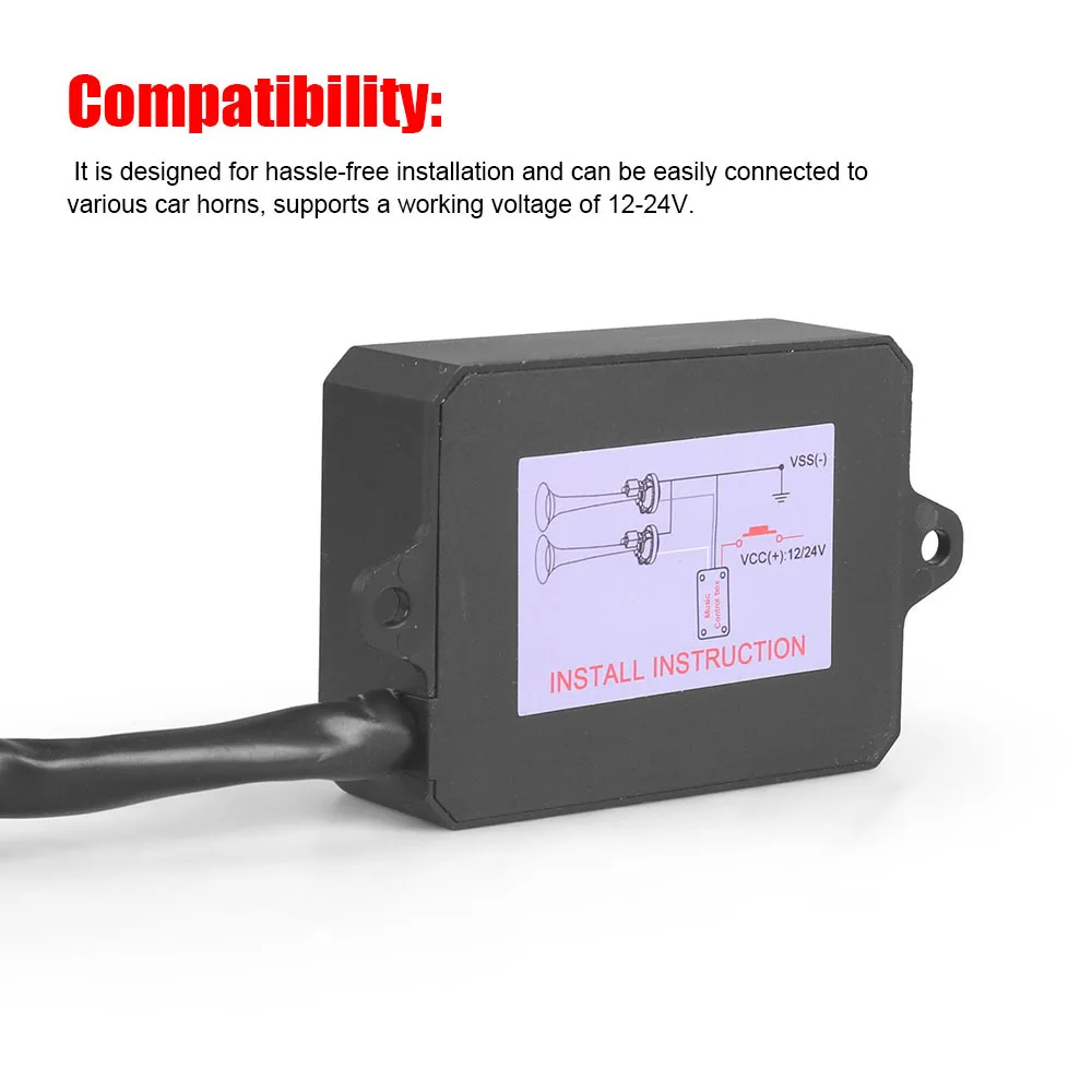 Nhay 3 + Pro Music Rapid Horn Relay, 12-24V, 8 톤, 오토바이 자동차, 해양 보트 트럭, 모든 차량