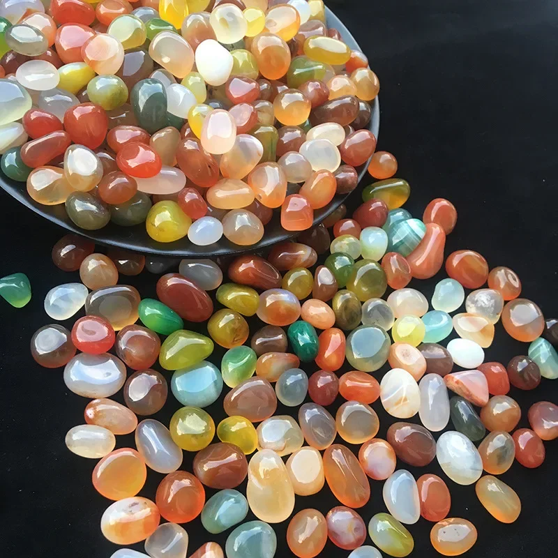 100g Agate Pebbles, Colorful Decorative Stones for Aquarium, Vase Fillers, Succulent Air Plant Home Decor