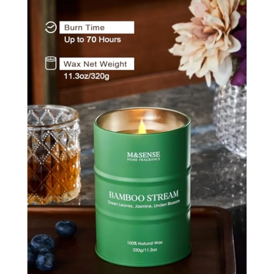 شموع معطرة من الخيزران شمعة عطرية طبيعية غير سامة لتخفيف التوتر والتأمل والاسترخاء مثالية للجو المنزلي En