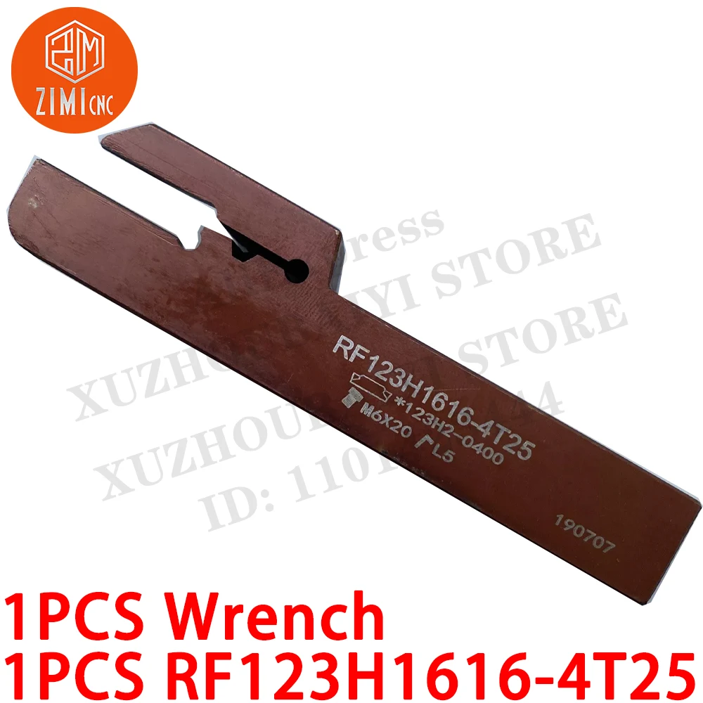 1PC RF123H1616-4T25 CNC indexable turning holder slotting tool Grooving for N123H2 Carbide Inserts metal mechanical cutting tool