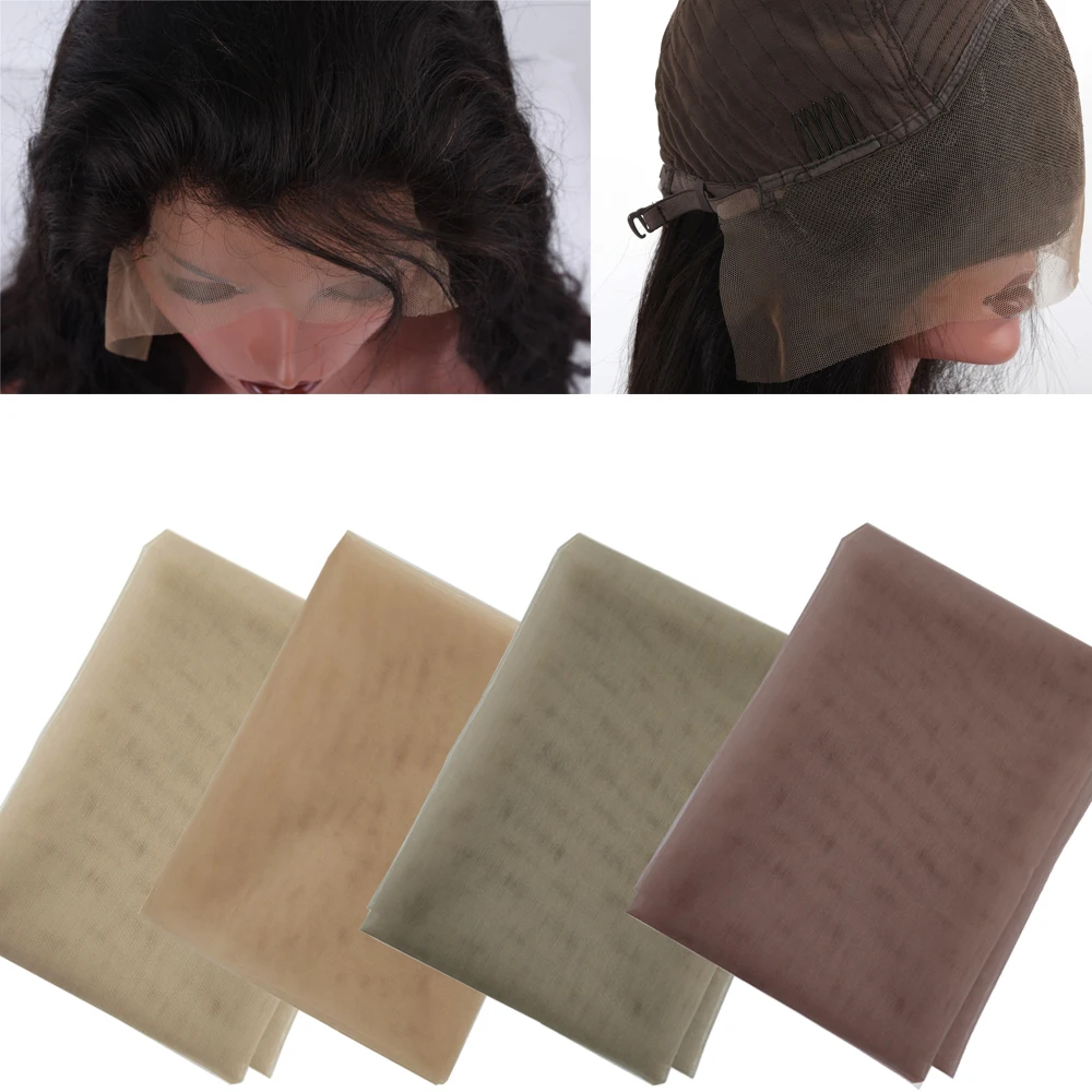 1 Yard Swiss Lace Net For Making Lace Wig Foundation Hairnet Accessories Weaving Tools Hair Net 4 Colors Available
