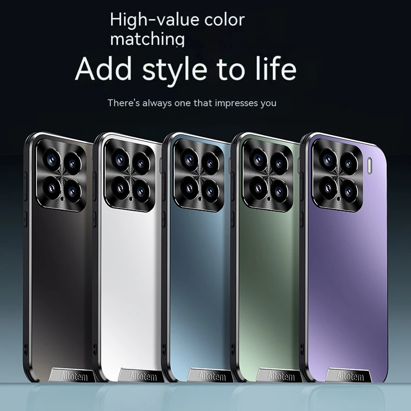 

Metal Lens Protection Phone Case for XiaoMi 15 13 Pro 14 Ultra Skin Feeling Matte Back Cover Cases Silicone Edge Airbag Bumper