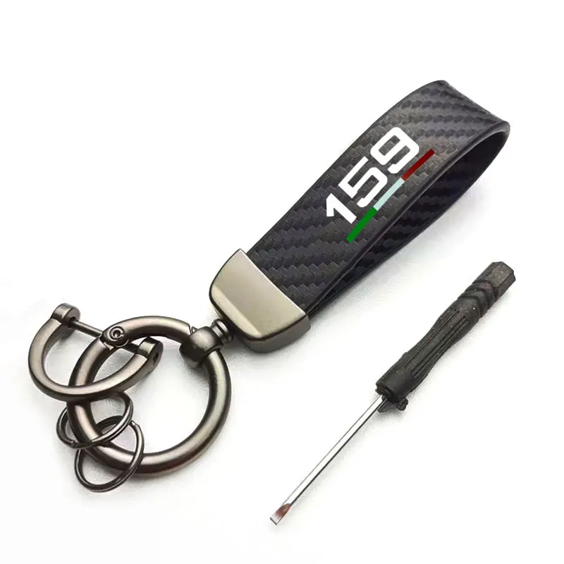 Suede KeyChain Detachable Metal 360 Degree Rotating Buckle  Car Key Chain For Men Gift For Alfa Romeo 159 Car Accessorie