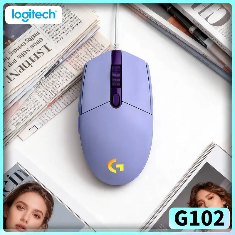 

Игровая мышь Logitech G102 Prodigy, время отклика 1 мс, 16,8 млн RGB-цветов, 6 кнопок, легкая конструкция для киберспортивных игроков