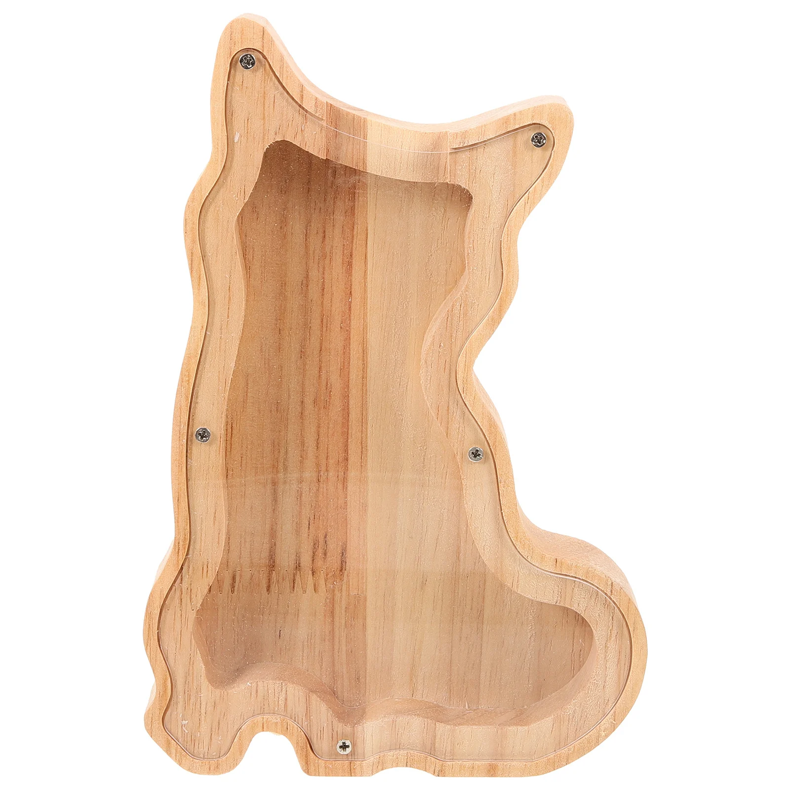 خشبية الحيوان شكل حصالة على شكل حيوان سعة كبيرة عملة البنك حامل المال الزخرفية هدية فريدة من نوعها صندوق هدايا المال عملات معدنية جامع ديكور #4