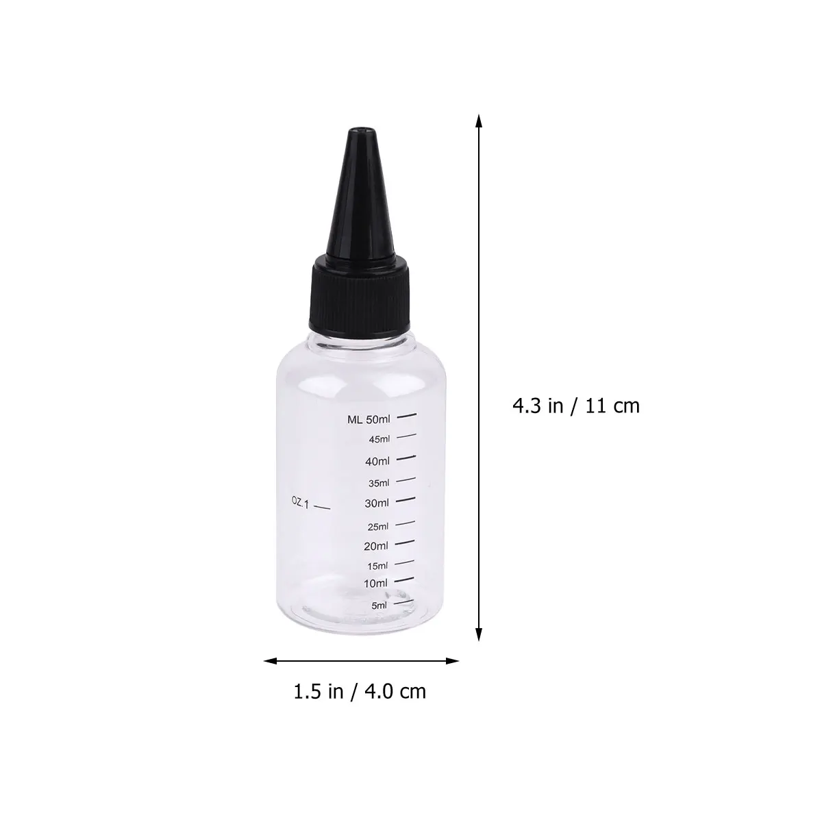 

20pcs Extruded Transparent Press Bottles Travel Dropper Dispenser Scale Leakproof Tip Design Empty Spray Containers Lab Use