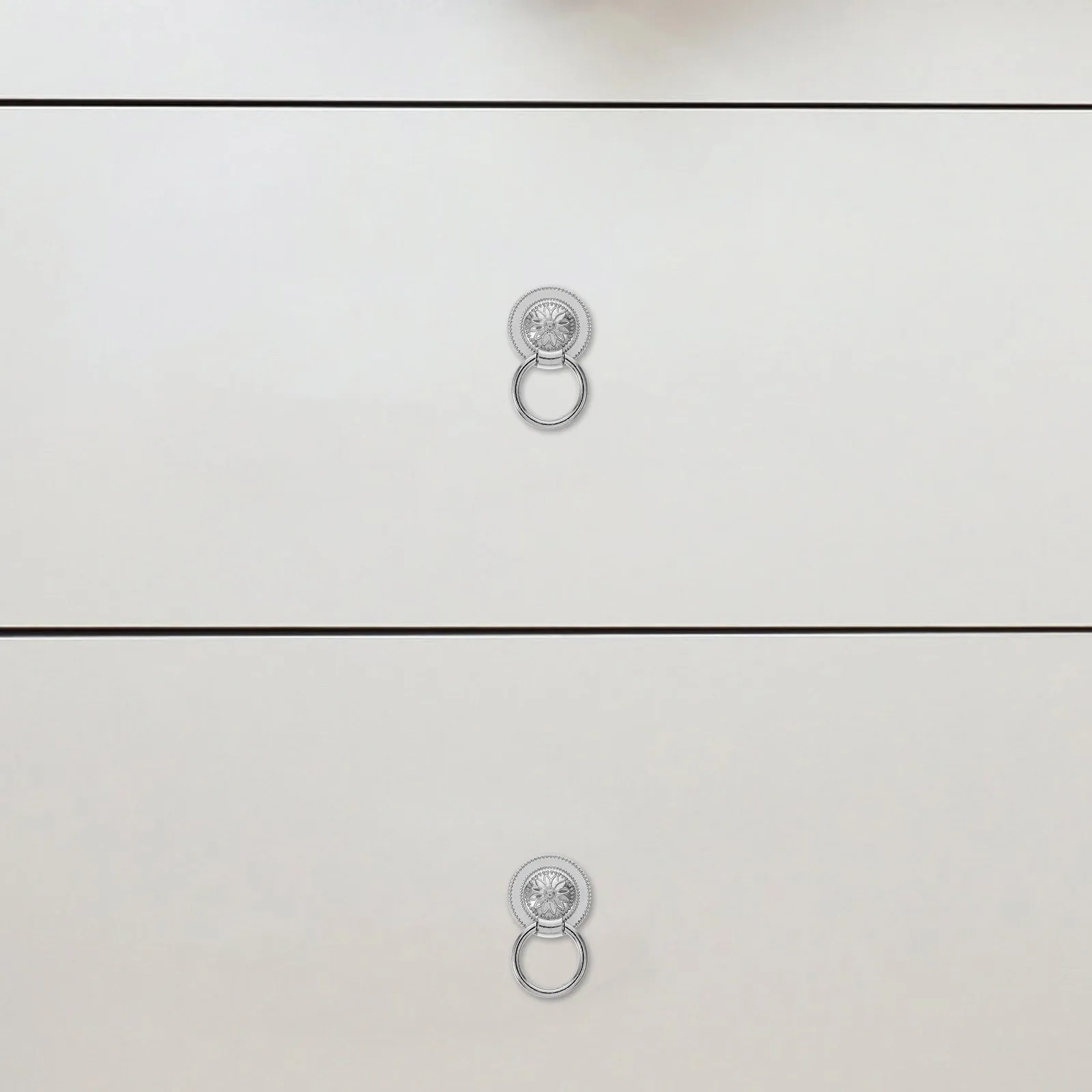 

4Pcs Vintage Drawer Pulls Retro Chrysanthemum Flower Decorative Handles Cabinet Hardware for Furniture Dressers