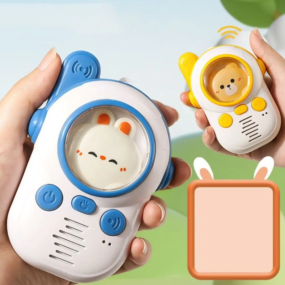 2 pezzi raggio prolungato giocattolo radio per bambini suono chiaro 300M bambini walkie talkie clip posteriore impugnatura comoda telefono per bambini giocattolo per interni