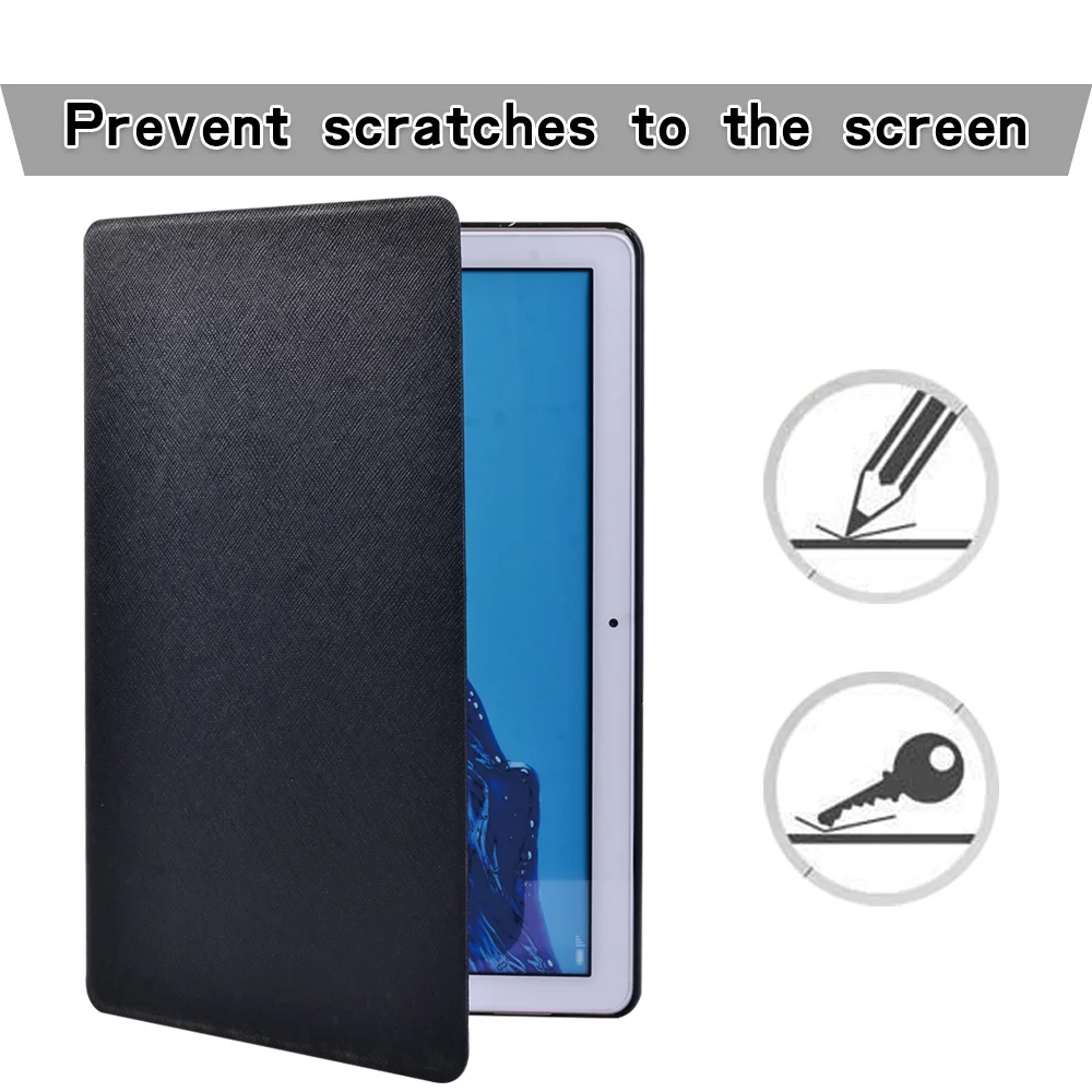 For Huawei MediaPad M5 Lite 10.1 /M5 10.8 /MediaPad M5 Lite 8 /T3 8.0 /T3 10 9.6/T5 10 10.1 Dust-proof Leather Tablet Stand Case