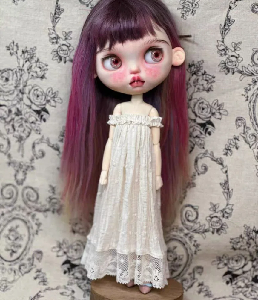 1PCS 빈티지 우아한 스타일 2025 블라이스/랜도우두 원피스 드레스 (루루, ymy24, Ob22, 24, 26, 존, 제니에 적합)