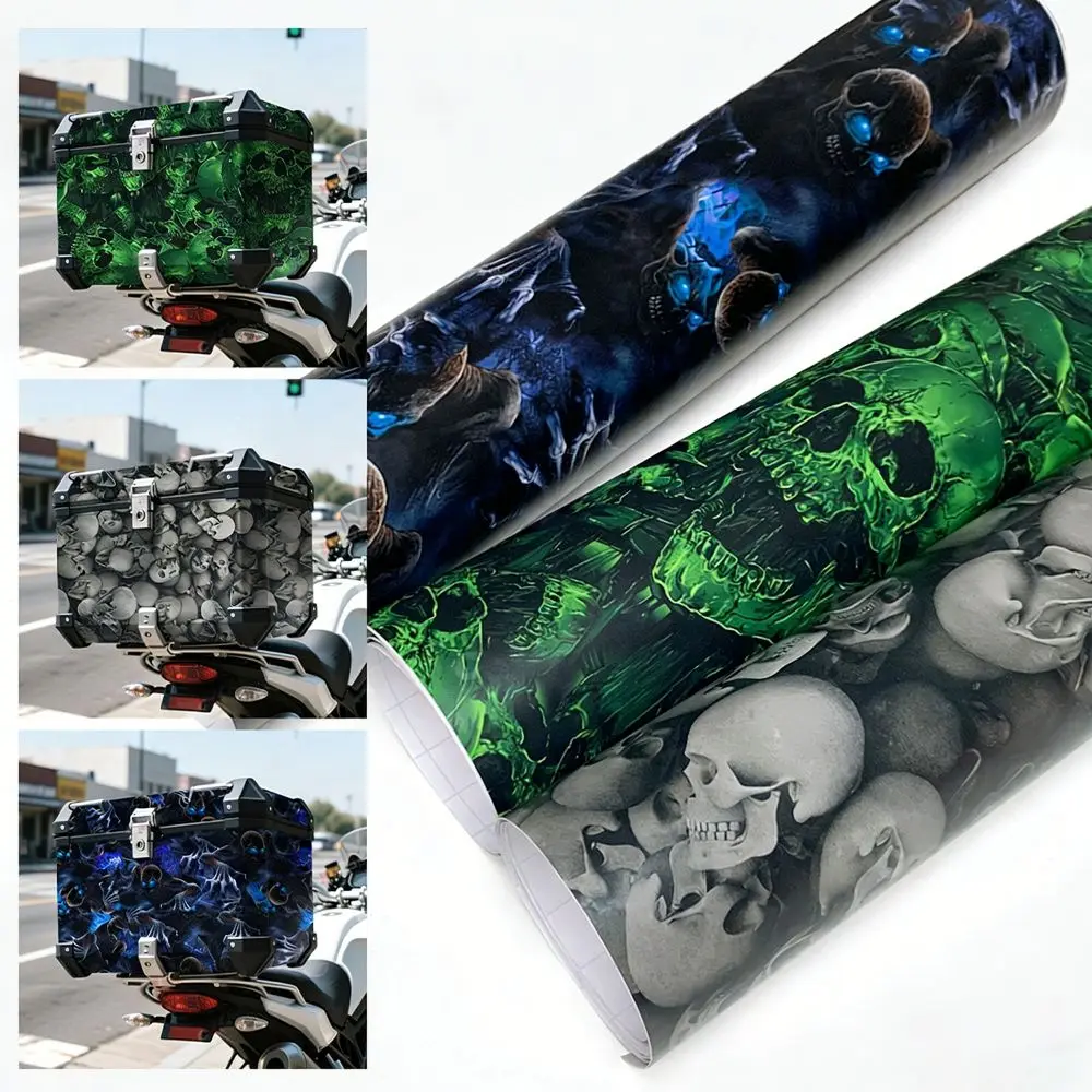 

Новая виниловая пленка для оклейки автомобилей 150*30 см, граффити, с рисунком черепа, для наружного применения, автоаксессуары