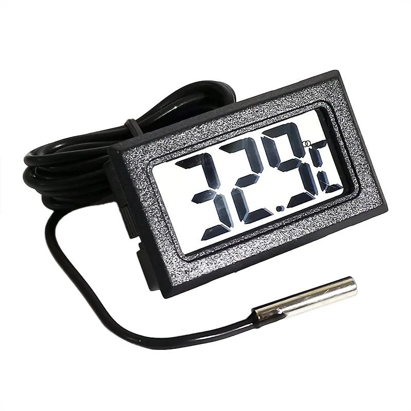 Digital Thermometer for Embedded Waterproof Probe Fish Tank Fridge Temperature Meter  10pcs
