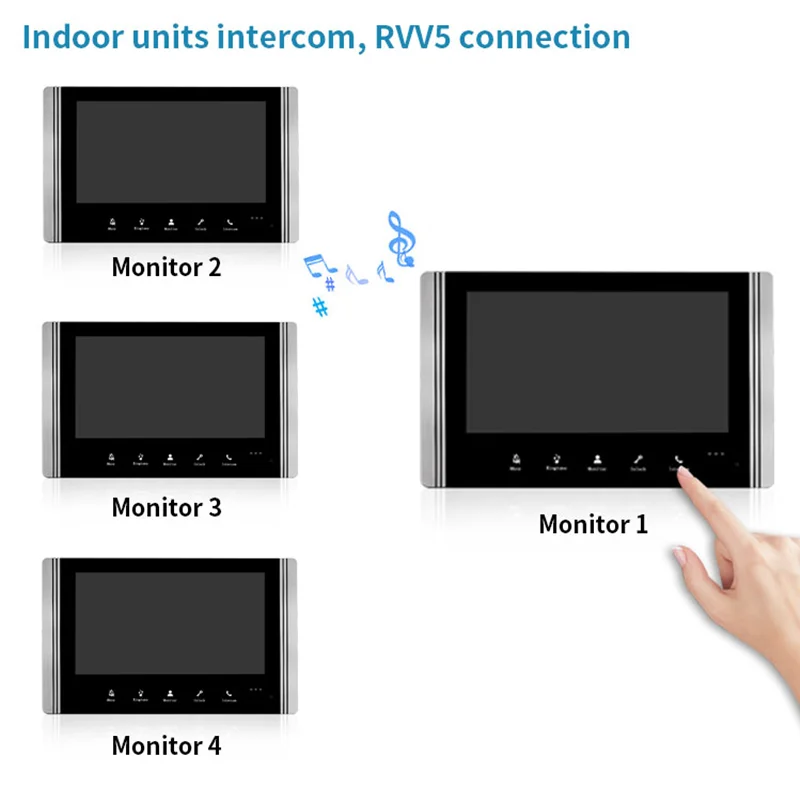 7Inch IPS Screen WIFI or No WIFI For XSL Video Door Phone Visual Doorbell