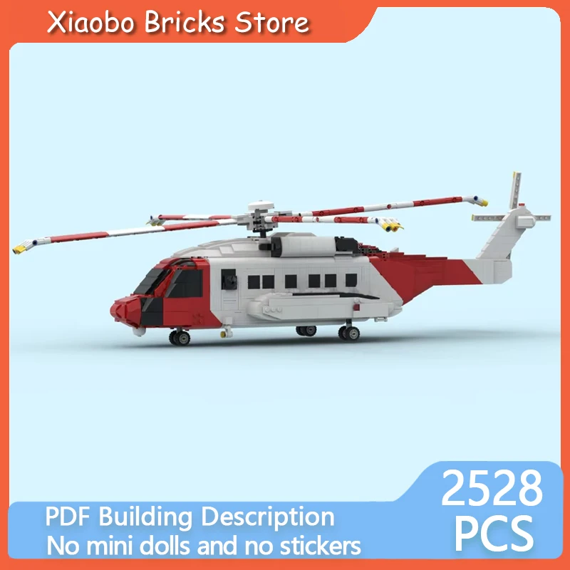 

Модель военного самолета MOC, строительные кирпичи, S-92, боевой вертолет, модульная технология, подарки, праздник, сборка, детские игрушки, костюм