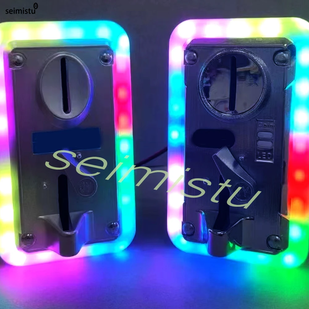 Münzprüfer LED Farbiger LED-Rahmen Dekoratives Panel Upgrade DIY Verkaufsautomaten-Teile Lampenhalter Flipper-Arcade-Spiel – Detail 6