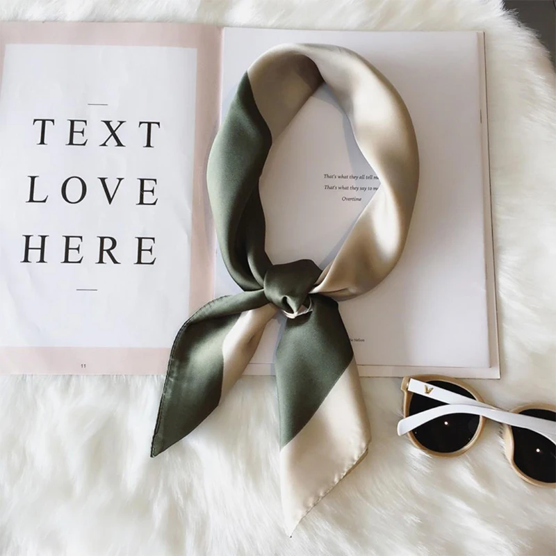 موضة طباعة الحرير العصابات الشعر وشاح المرأة 2024 ربيع جديد أنيق الأزهار باندانا الرقبة منديل عصابات رأس Foulard الإناث الأوشحة