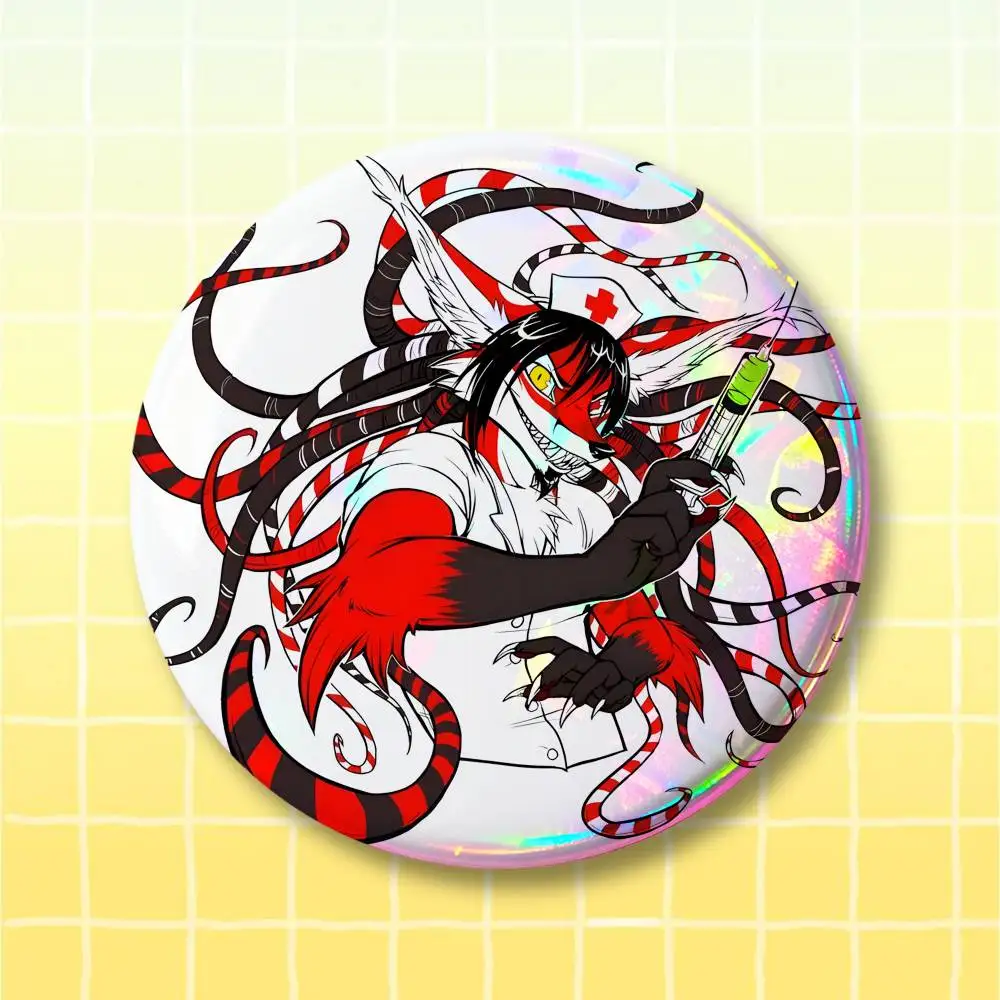 Renard L-LapFox Trax Pin Laser Badge Decoration Gifts Merch Party Supplies Button for Accessories Art DIY Crafts Decor