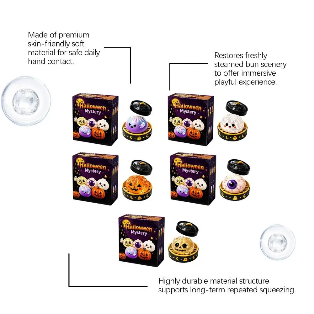 Halloween-Teigtaschen-Quetschspielzeug, Glänzendes Glitzer-Soft-Fidget-Spielzeug, Kürbis-Augapfel-Geister-Stil, Stressabbau-Party-Überraschungsgeschenk – Detail 16