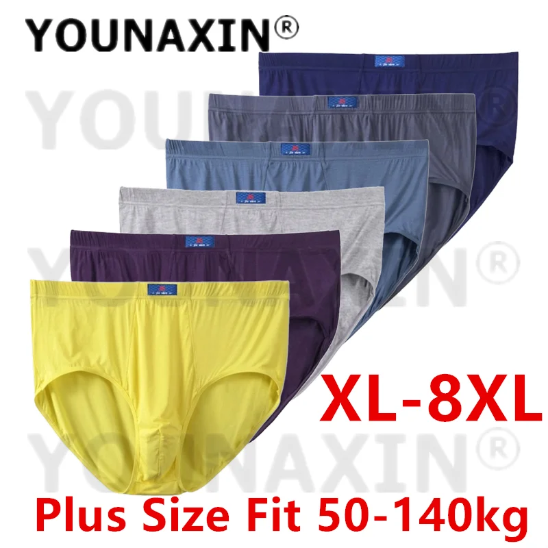 6 Pcs Plus Size Men Underwear Big Panties Briefs Underpants Shorts Sexy Undies Homme Undershorts XL 2XL 3XL 4XL 5XL 6XL 7XL 8XL