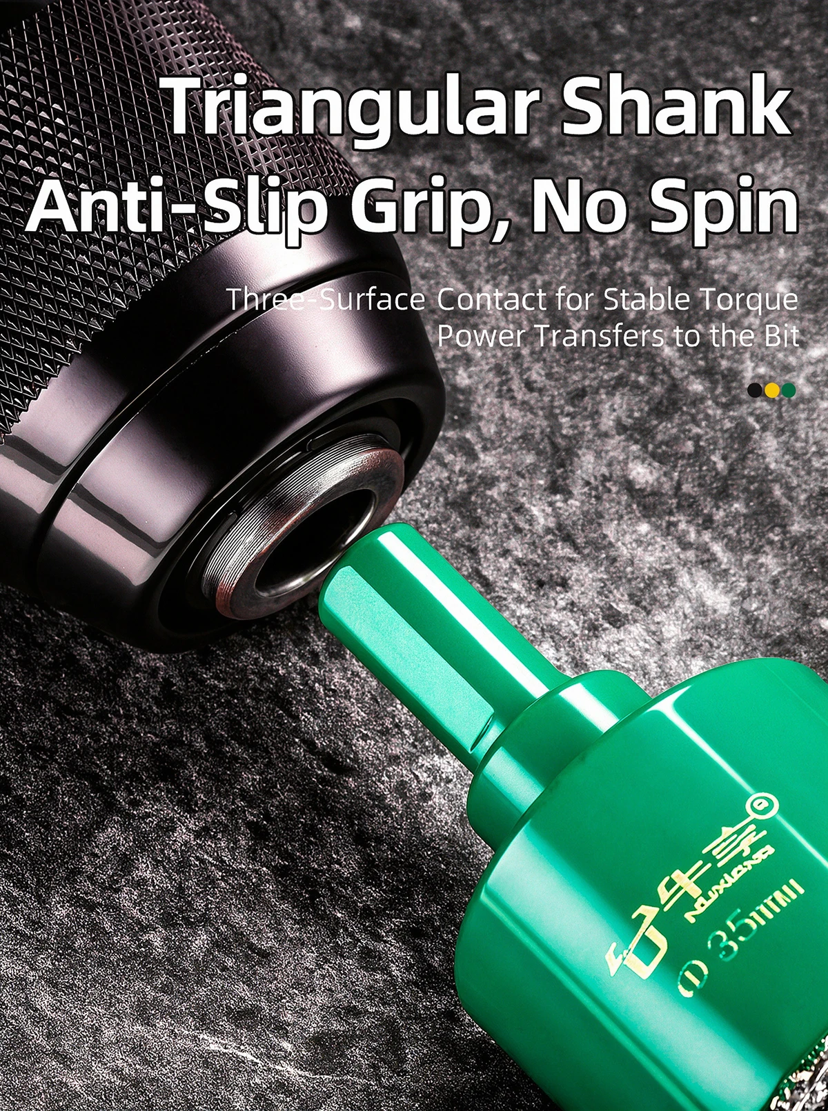 Triangular Shank​ Hand Drill Dry Drilling Core Cutter Tool Diamond Hole Saw Drill Bit For for Tile Ceramic Glass Marble Granite view 4