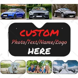 Custom Car Windshield Sun Shade Personalized Design Your Own Photo Logo Name Car Sun Visor Protector Aluminum Foil 55 X 30 In