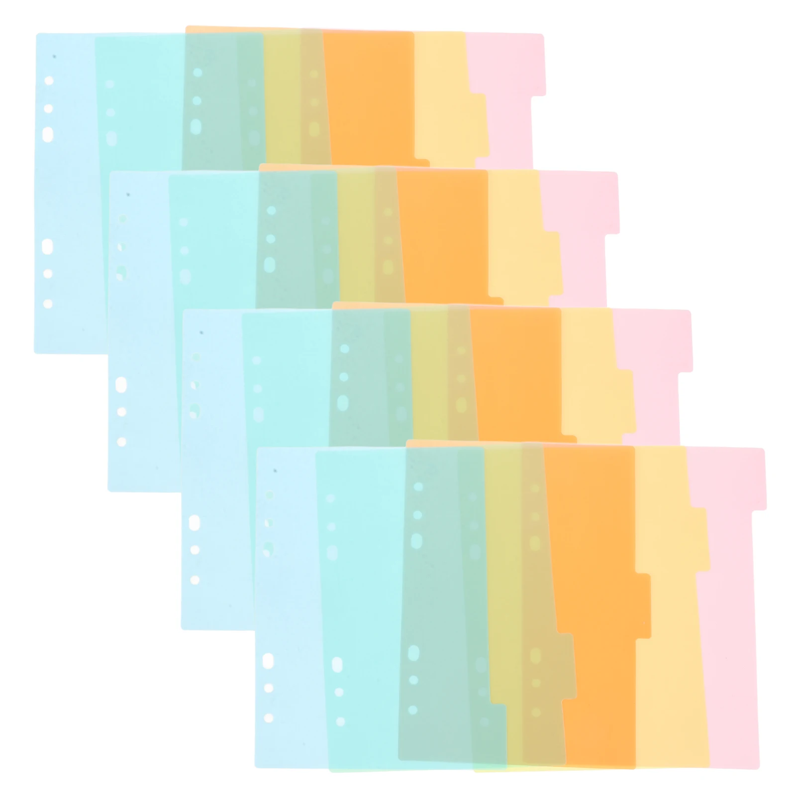 

20pcs Colorful Label Index Board Plastic Binder Dividers Multicolor Notebook Tab Pages Loose Leaf Practical Accessories