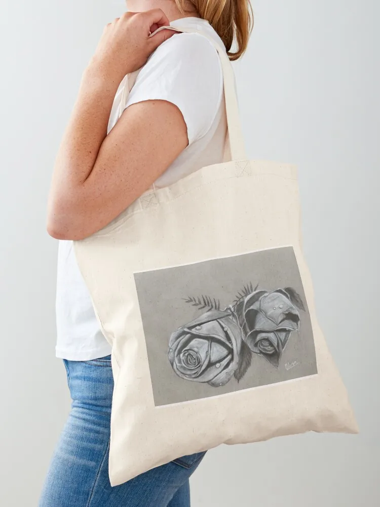 

Roses in White Tote Bag tote bag women Fabric bag Canvas ecological bags