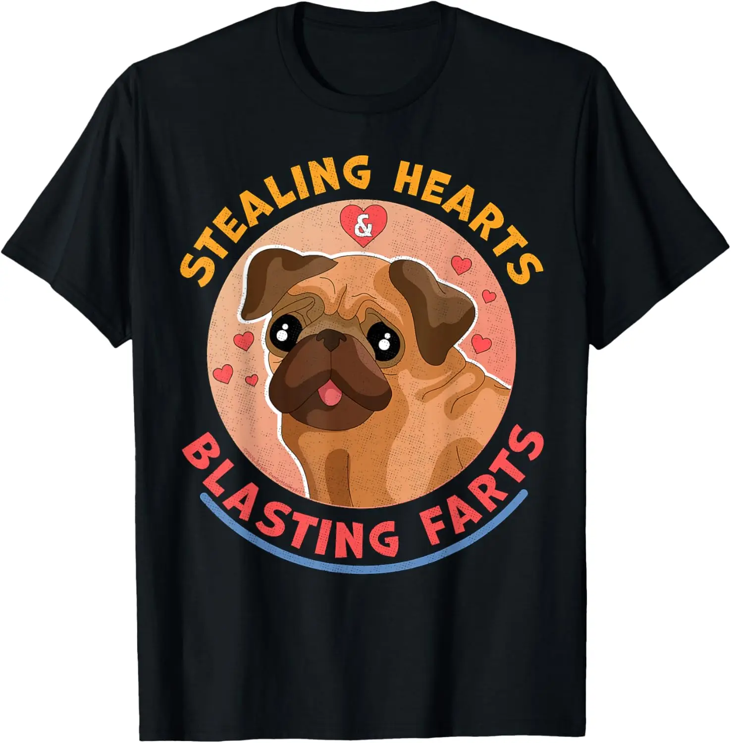 

Stealing Hearts And Blasting Farts Dog Pug Valentine's Day T-Shirt