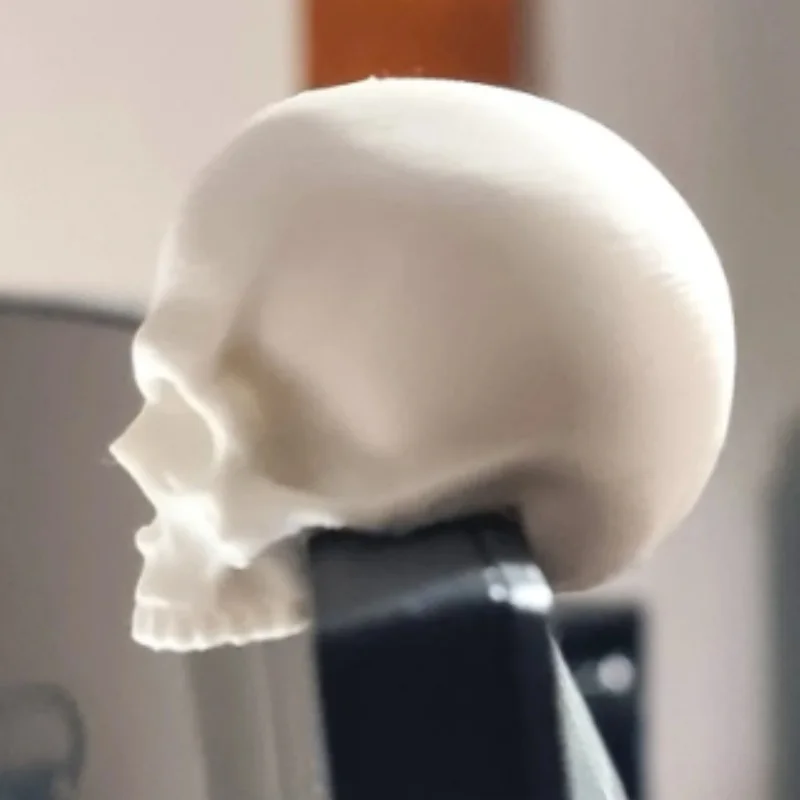 Plastic 3D Printed Monitor Edge Skull Statue Creative Skeleton Head Shelf Sitter Gothic Desktop Ornament Halloween Geek Gift