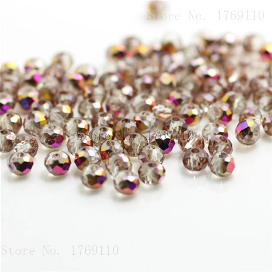 Isywaka Non-hyaline White Color 3*4mm 125pcs Rondelle  Austria faceted Crystal Glass Beads Loose Spacer Round Beads for Jewelry