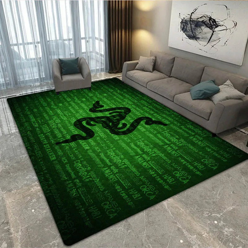 Game razer logo printed carpet washroom floor mat carpets for living room area rug kawaii rug anime rug birthday gift