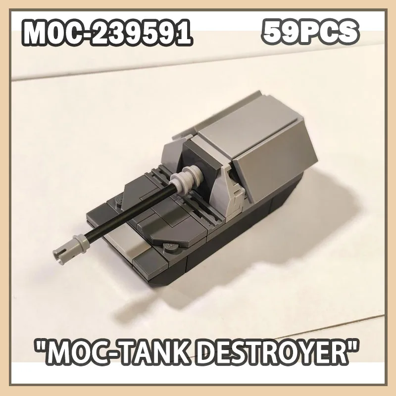 

MOC-239591 Военный танк-разрушитель Destr Building Block Сборка Игровая модель Тигр P Совместимые кирпичи ИГРУШКИ Подарки для взрослых 59 шт.
